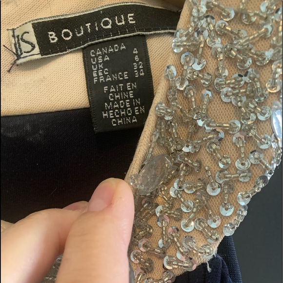 David’s Bridal - JS Boutique - Navy Blue gown EUC - size 4 - Picture 3 of 9